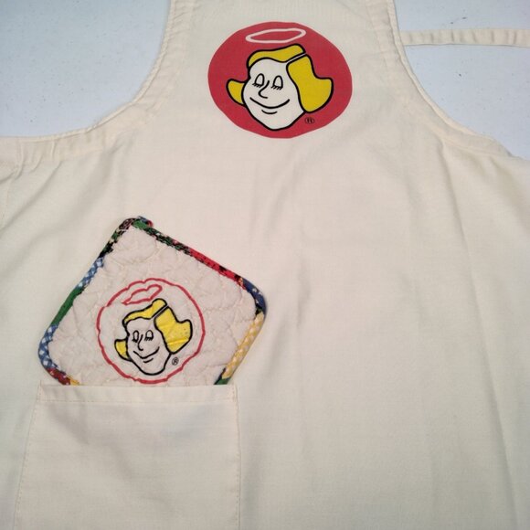 Vintage Good Sam Camping RV Club Kitchen Apron And Potholder Company Logo Cook - Picture 1 of 9